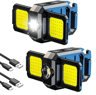 FlexBeam Mini Flashlight Keychain USB Rechargeable COB Work Light 6
