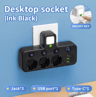 EU Multi Socket Wall Plug Adapter Four Way Power Socket Space Saving Design 9