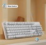 EWEADN Retro Typewriter Mechanical Gaming Keyboard All Metal 104 Key USB Wired 3
