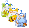 SplashGuard Waterproof Baby Bibs 3 Pack Sleeveless Cartoon Feeding Aprons 4