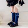 Girls Long Tube Dance Socks Solid Color Princess Student Mid Calf Socks 3