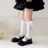 Girls Long Tube Dance Socks Solid Color Princess Student Mid Calf Socks 8