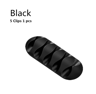 Round Silicone USB Cable Clip Adhesive Charger Cord Organizer For Desk 11