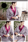 Mens Satin Kimono Robe Long Sleeve Luxury Bathrobe Up To 5XL 4