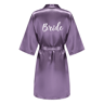 Satin Bridal Party Robe For Bride And Bridesmaids Short Silk Kimono 9