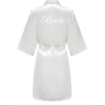 Satin Bridal Party Robe For Bride And Bridesmaids Short Silk Kimono 3