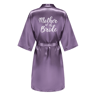 Satin Bridal Party Robe For Bride And Bridesmaids Short Silk Kimono 14