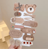 Korean Cartoon Plush Hair Clips Set For Girls Cute Winter Hair Accessories 8