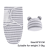 Baby Swaddle Blanket And Hat Set Soft Cotton Newborn Wrap For 0 To 6 Months 13