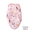 Baby Swaddle Blanket And Hat Set Soft Cotton Newborn Wrap For 0 To 6 Months 17