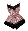 Summer Lace Silk Pajama Set Womens Cami Top And Shorts Sleepwear 4
