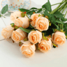 Velvet Silk Artificial Roses Long Stem Flowers For Wedding And Home Decor 6