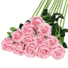 12 Piece Realistic Artificial Rose Bouquet For Wedding And Home Decor 7