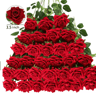 50 Piece Real Touch Artificial Roses Velvet Fake Rose Flowers For DIY Wedding Decor 19