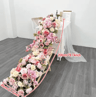 2m Red Rose Flower Garland Wedding Backdrop And Table Runner Decor 6