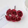 Silk Tea Rose Artificial Flower Stem For Wedding And Home Decor 7