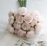 Rose Pink Peony Silk Bouquet 27 Head Artificial Flowers For Home And Wedding Decor 3