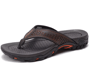 Jumpmore PU Leather Mens Summer Flip Flops Beach Sandals 2