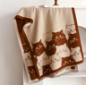 Cute Cat Jacquard Pashmina Cashmere Scarf For Women Winter Blanket Shawl 4