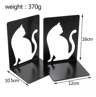 Cute Cat Metal Bookends Heavy Duty Decorative Bookends For Shelves 5