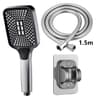 High Pressure Rainfall Shower Head Square Large Outlet Adjustable Set 13