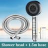 High Pressure Handheld Shower Head 4 Mode Adjustable Bathroom Set 15