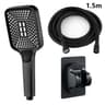 High Pressure Adjustable Shower Head Square Design Bathroom Shower Set 9
