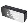 LED Mirror Digital Alarm Clock USB Night Light Desk Clock 6