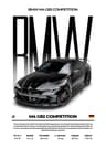Black Racing Cars Canvas Wall Art Modern Car Poster 17