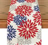 Blue Dahlia Linen Table Runner Floral Dining Table Decor For Elegant Home Styling 11