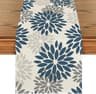 Blue Dahlia Linen Table Runner Floral Dining Table Decor For Elegant Home Styling 13
