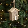 Wooden Christmas House Ornament Rustic Tree Hanging Holiday Decor 8