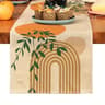 Boho Plant Linen Table Runner Minimalist Dining Table Decor 6