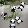 Cute Panda Figurines Desk Decor Set Cartoon Animal Home Office Ornaments 8