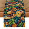 Mexican Style Table Runner Colorful Cactus Floral Linen Dining Decor 7