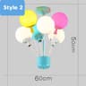 Kids Balloon Chandelier Wooden Ceiling Light For Bedroom And Playroom Decor 8