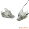 Hand Carved Wolf Head Crystal Pendant Natural Stone Animal Necklace Charm 9