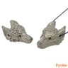 Hand Carved Wolf Head Crystal Pendant Natural Stone Animal Necklace Charm 14