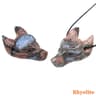 Hand Carved Wolf Head Crystal Pendant Natural Stone Animal Necklace Charm 17
