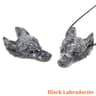 Hand Carved Wolf Head Crystal Pendant Natural Stone Animal Necklace Charm 25