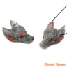 Hand Carved Wolf Head Crystal Pendant Natural Stone Animal Necklace Charm 27