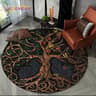 Viking Tree Of Life Round Area Rug Non Slip Decorative Floor Mat 11