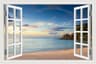 3D Beach Window Wall Sticker Ocean View Room Decor 10