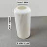 Striped Modern Decorative Flower Vase Lightweight Ceramic Look Home Accent 9