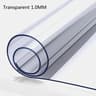 Clear PVC Table Cover Waterproof Transparent Table Protector 12