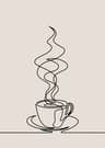 Minimal Coffee Line Art Canvas Poster Modern Kitchen And Cafe Wall Decor 6