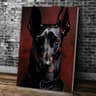 Doberman Wall Art Modern Dog Canvas Print Black Dog Painting Decor 6