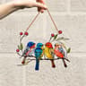 Acrylic Bird Window Hanging Ornament Flower Animal Pendant Decor 17