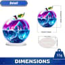 Crystal Apple Figurine Glass Paperweight Elegant Desk Decor 14