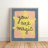 Unicorn Nursery Wall Art Inspirational Kids Room Canvas Magic Quote Decor 15